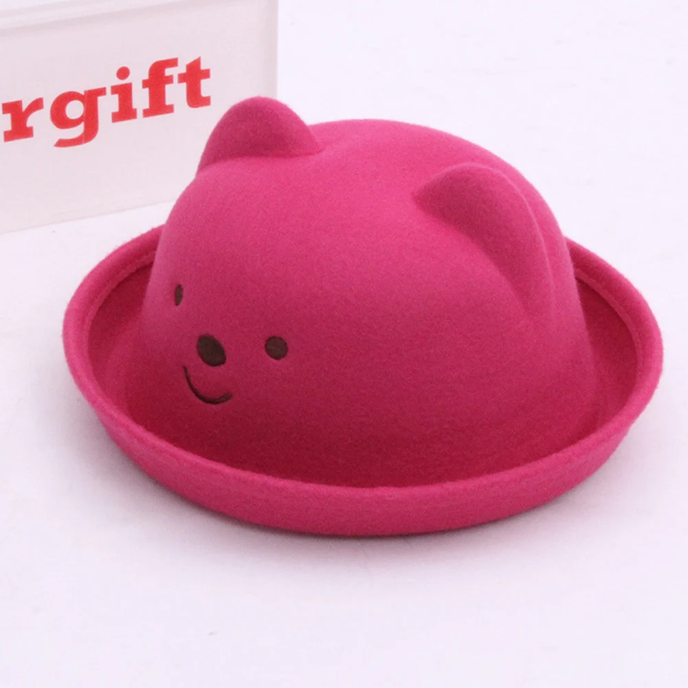 Newborn Toddler Baby Kids Girl Boy Fashion Bear Hats Visor Little Ear Cap Warm Hat Cute Babies Kid Cartoon Caps Wool Hat