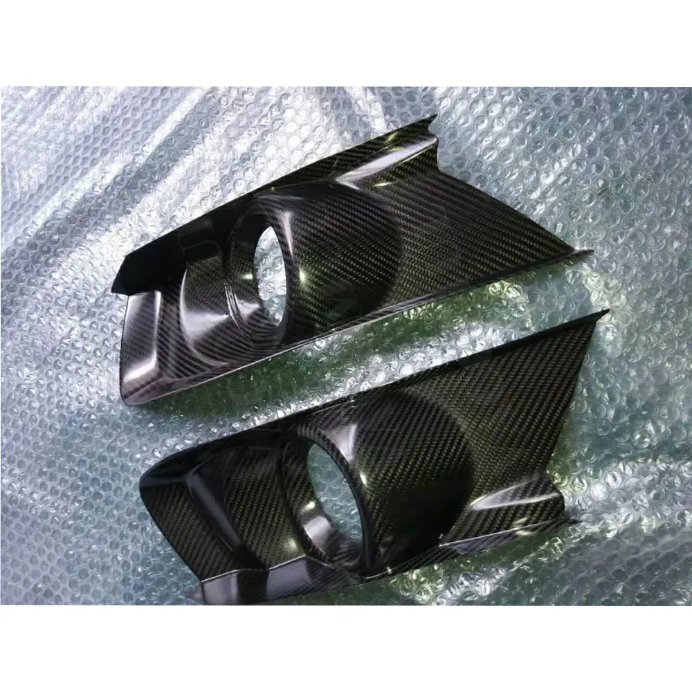 Carbon Fiber Front Rear Bumper Fog Lamp Light Covers Tail Trims for Ford Mustang
