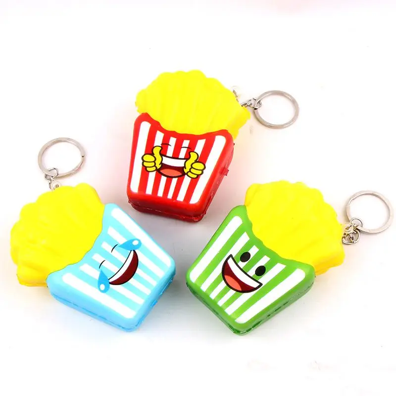 Stress Relief Squeeze Toys Mini Cute Cartoon Keychain for Kids Gifts Sausage Ice Cream Artificial Foods &amp Vegetables Decoration | Дом и сад