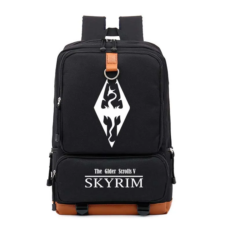 2018 Лидер продаж Glder свитки V Skyrim рюкзак с принтом дракона школьная сумка холст