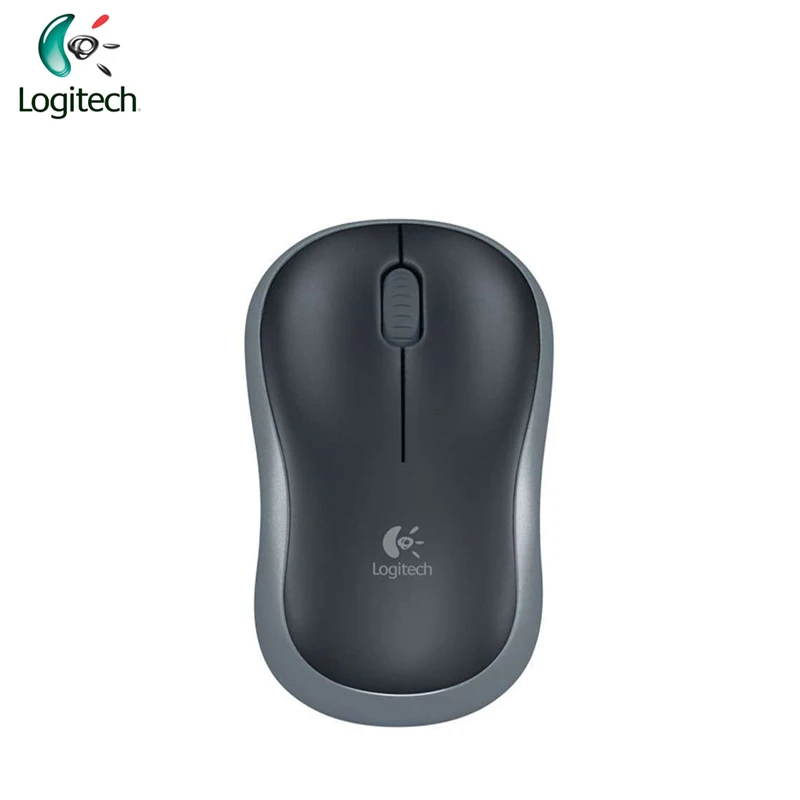 Gray without package Оригинальная Беспроводная простая модная мышь logitech M185, три цвета на выбор для Windows Mac, совместимая с официальным тестом - Цвет: Gray without package