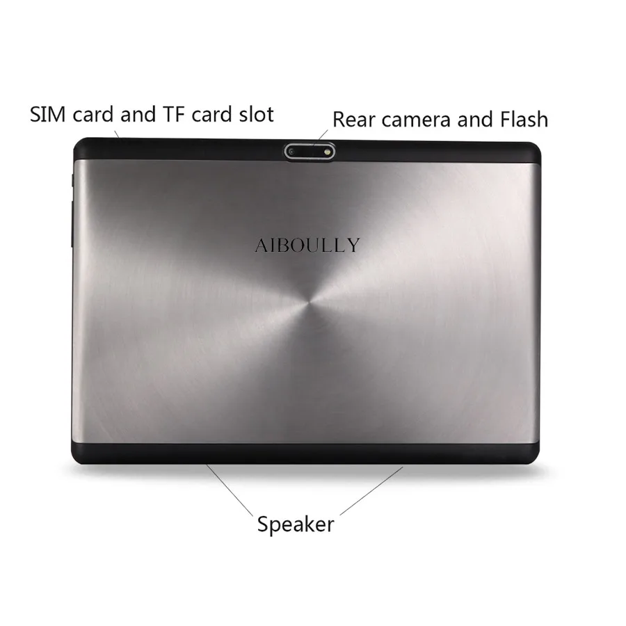 Aiboully 2018 Android 7 планшет 10 1 дюйма Octa Core 4 ГБ Оперативная память 2.5D Экран 1920*1200