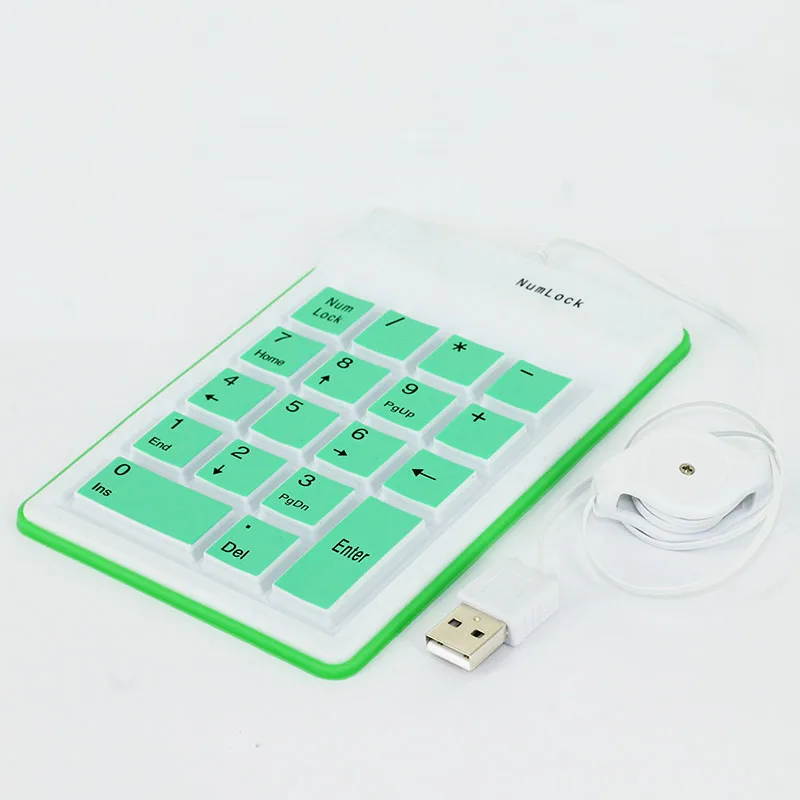 Тонкая клавиатура JONSNOW 18 клавиш силиконовая Air Touch цифровая проводная с USB