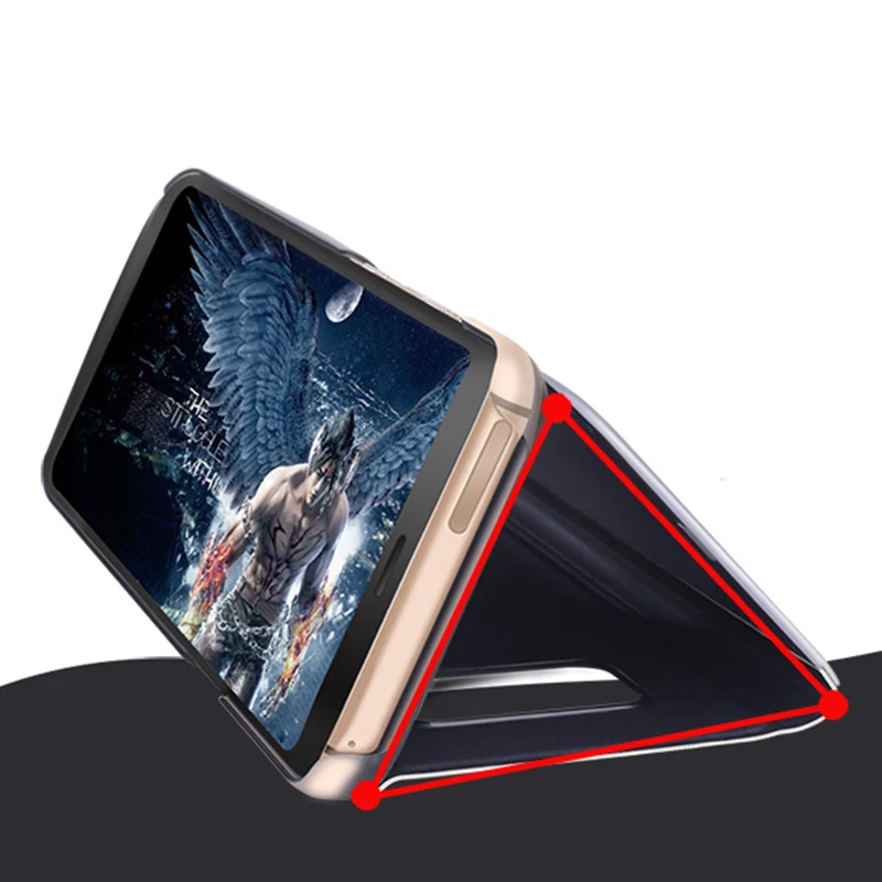 Флип-чехол с зеркалом для samsung Galaxy S8 S9 S10 плюс S10E Note 8, 9, 10, A5 A7 J3 J5 J7 Pro A6 A8 J4 J6 J8 пленка для экрана с четким изображением