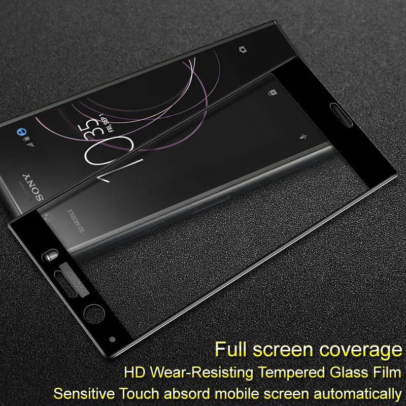 Для Sony Xperia XZ1 компактный Glas Плёнки IMAK Pro + полный изогнутые закаленное Стекло