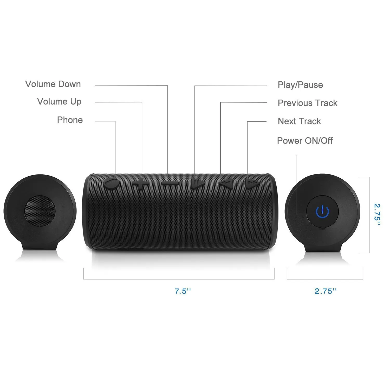 VTIN 5 0 беспроводной портативный Bluetooth динамик s стерео громкий звук дополнительный