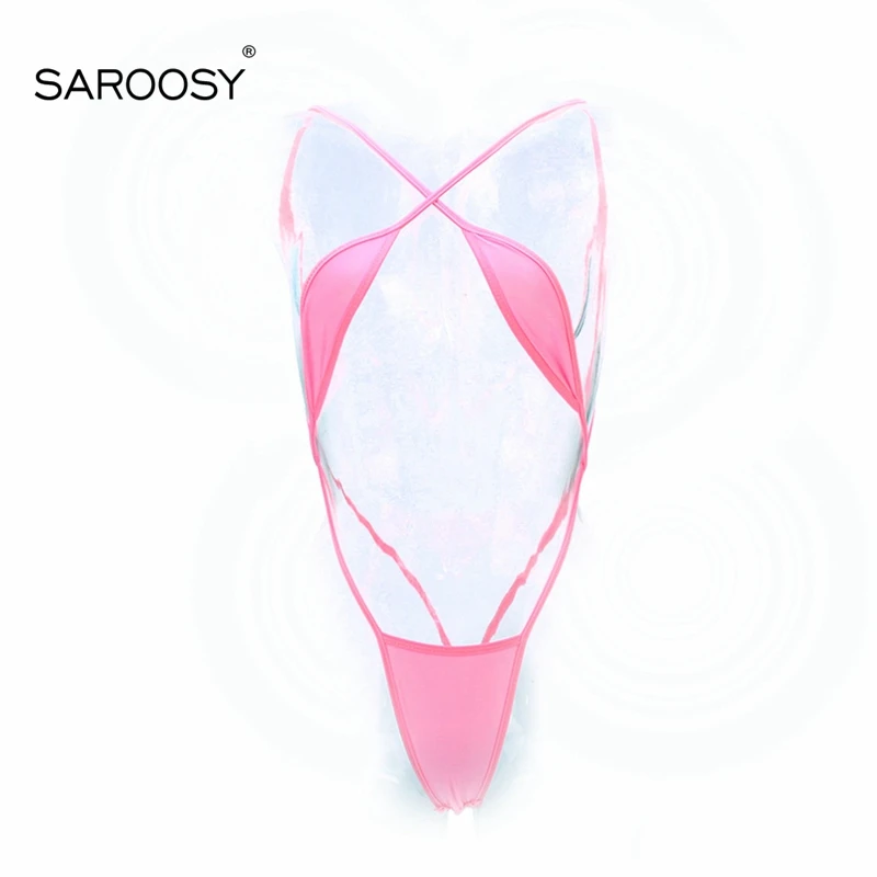 SAROOSY 2017 Новый топ размера плюс Сексуальный Тедди для женщин прозрачный открытый