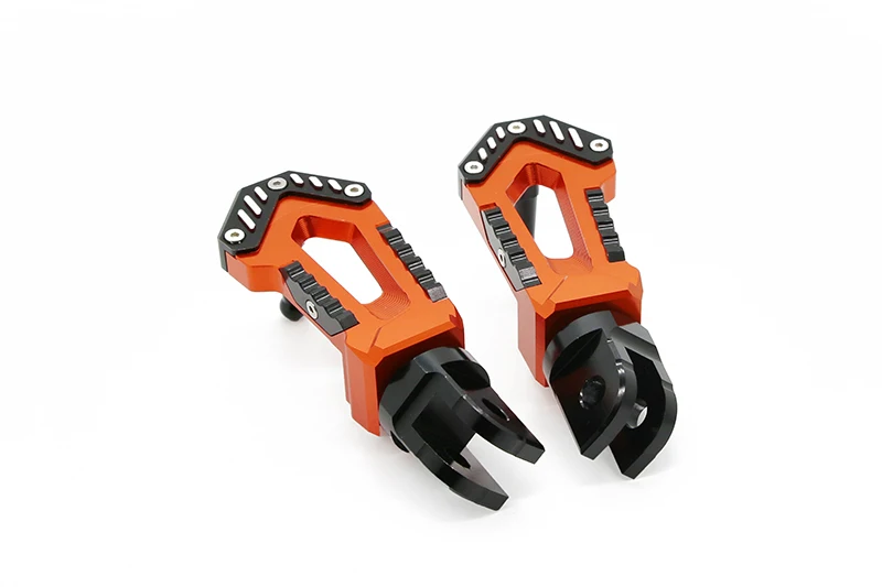 Мотоцикл CNC Алюминиевый упор для ноги пассажира подножки для Kawasaki Ninja 400 - Цвет: Orange