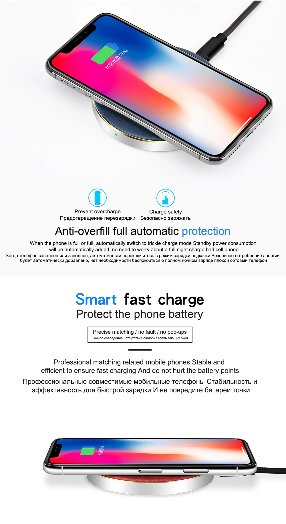 KEYSION 10,8 W Qi Быстрое беспроводное зарядное устройство с ЧПУ из металла pu кожа быстрая зарядка для iPhone 11 Pro Max XS 8 для samsung S10 Plus