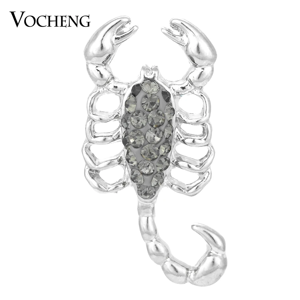 

10PCS/Lot Wholesale Vocheng Ginger Snap 18mm 2 Colors Crystal Lovely Scorpion Vn-1044*10 Free Shipping