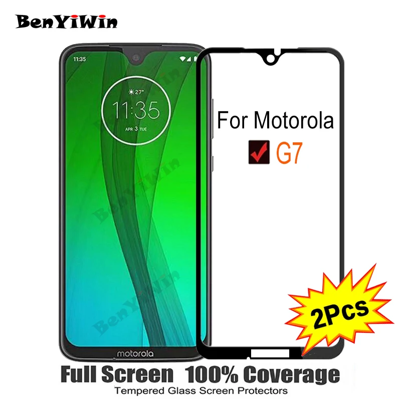 2 шт. Защитное стекло для Motorola Moto G7 6 20 дюйма|Защитные стёкла и плёнки телефонов| |