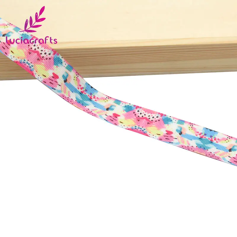 Color 18 5yards 5 ярдов/6 ярдов 25 мм/38 мм Печатная корсажная лента для рождества, свадьбы, вечеринки упаковочный материал для подарков DIY Аксессуары S0402 - Цвет: Color 18 5yards