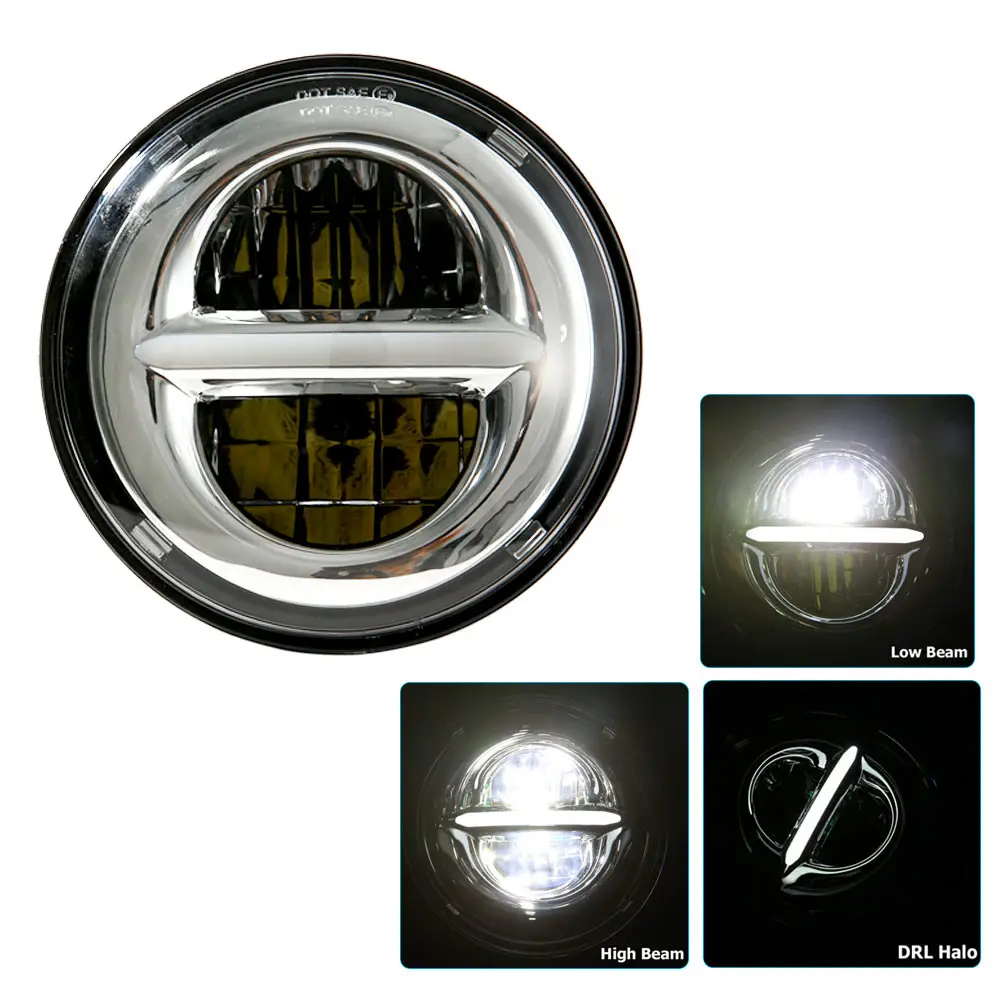 just 5.75 headlight 5-3/" 5,75" светодиодный фонарь+ копченая Пуля Передний поворотник светодиодный фонарь для Dyna Softail Sportster iron 883 - Цвет: just 5.75 headlight