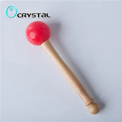 Red Семь цветной каучук нападающий резиновый молоток для игры кристалл поющая чаша - Цвет: Red