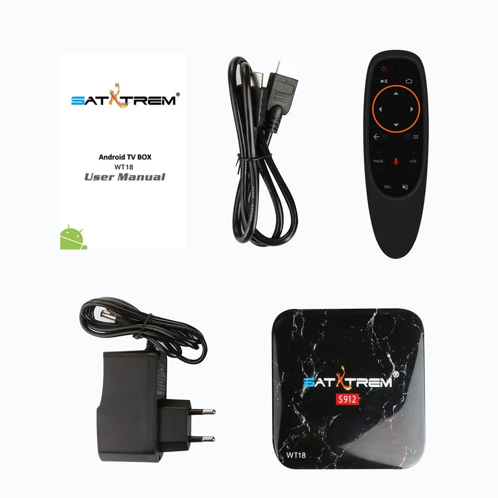 Satxtrem WT18 ТВ 3 ГБ 32 ГБ Смарт Android 7,1 ТВ приставка Google Голосовое управление Amlogic S912 WiFi LAN медиаплеер PK X96mini X96 Max