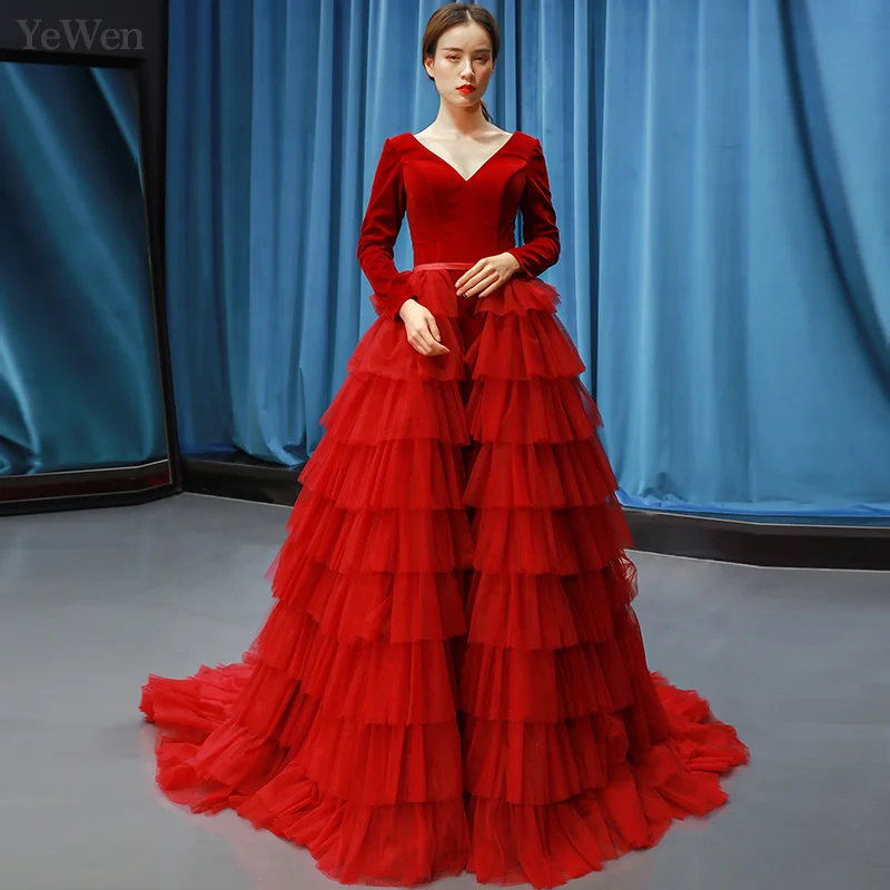 Красные вечерние платья нарядные вечернее платье Vestidos De Noche Largos Elegantes Fiesta 2020