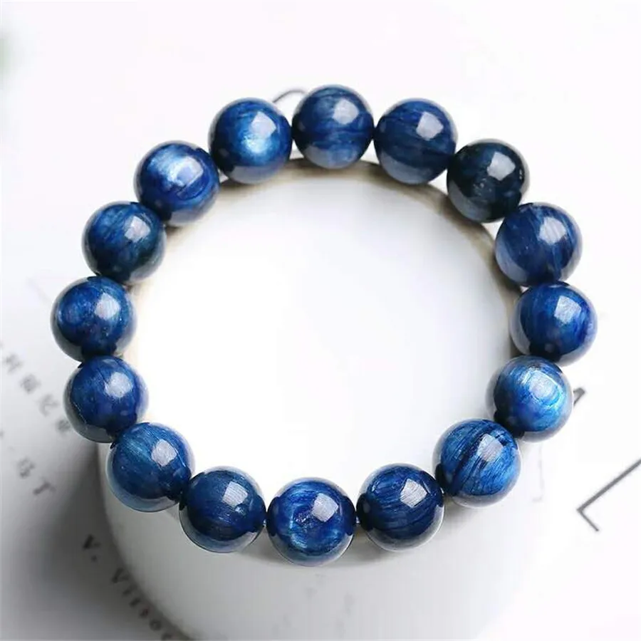 Браслет из натурального кианита для мужчин и женщин мощный эластичный браслет с