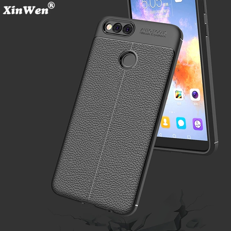 XinWen роскошный силиконовый чехол на заднюю панель телефона, чехол для huawei honor 7x7 x Мягкий ТПУ оригинальные аксессуары протектор