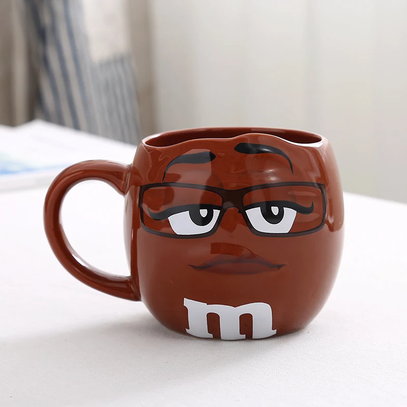 MA6 M& M кружки для кофе завтрак чайные чашки и кружки с ложкой керамическая большая емкость mark творческая посуда - Цвет: MA6