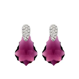 2016 ГУВИВИ Кристальные серьги-шпильки Круглый дизайн Модные индийские украшения Женщины Большие ES0150.