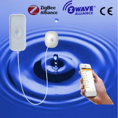 Heiman Zigbee Беспроводной датчик утечки воды детектор утечки потока сигнализация работает с Heiman шлюз