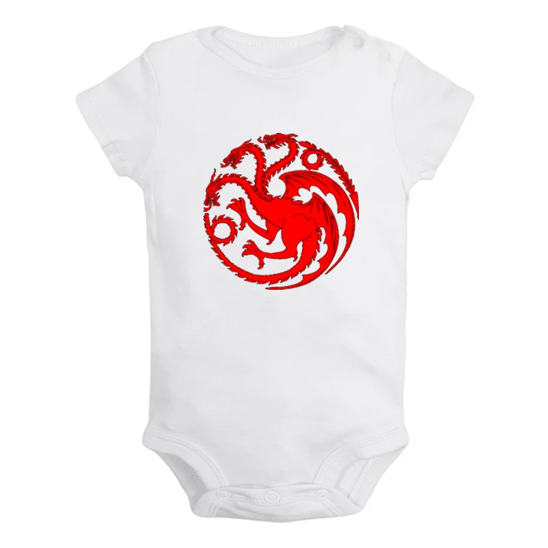 JaBaby2184WD Драконы Игра престолов Дом Таргариенов король десантный огонь и кровь комплекты одежды для новорожденного комбинезон младенческой Боди Одежда - Цвет: JaBaby2184WD