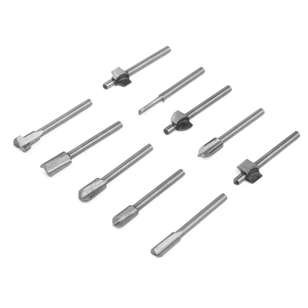 Новый 10 шт. 1/8 &quot 3 мм мини хвостовика HSS фрезы файлы Dremel вращающихся комплект