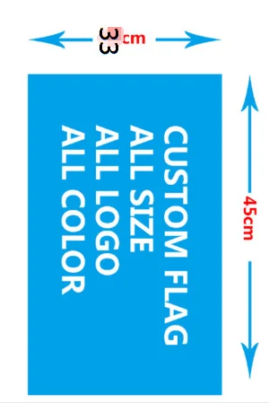 

33X45cm Polyester any logo any color Custom gift double side flag banner