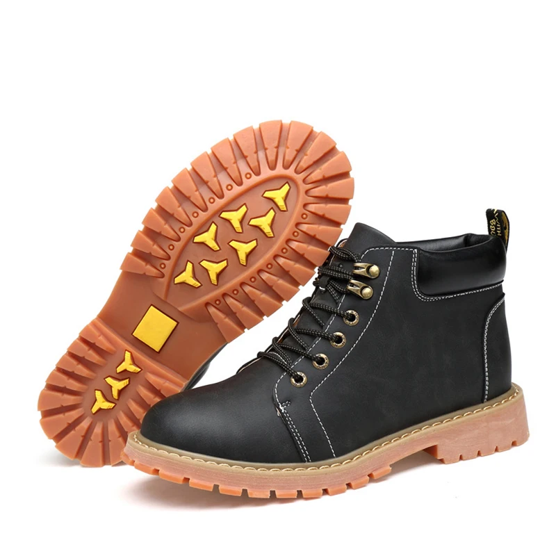 Винтажная Мужская обувь в британском стиле походная из натуральной кожи зимние