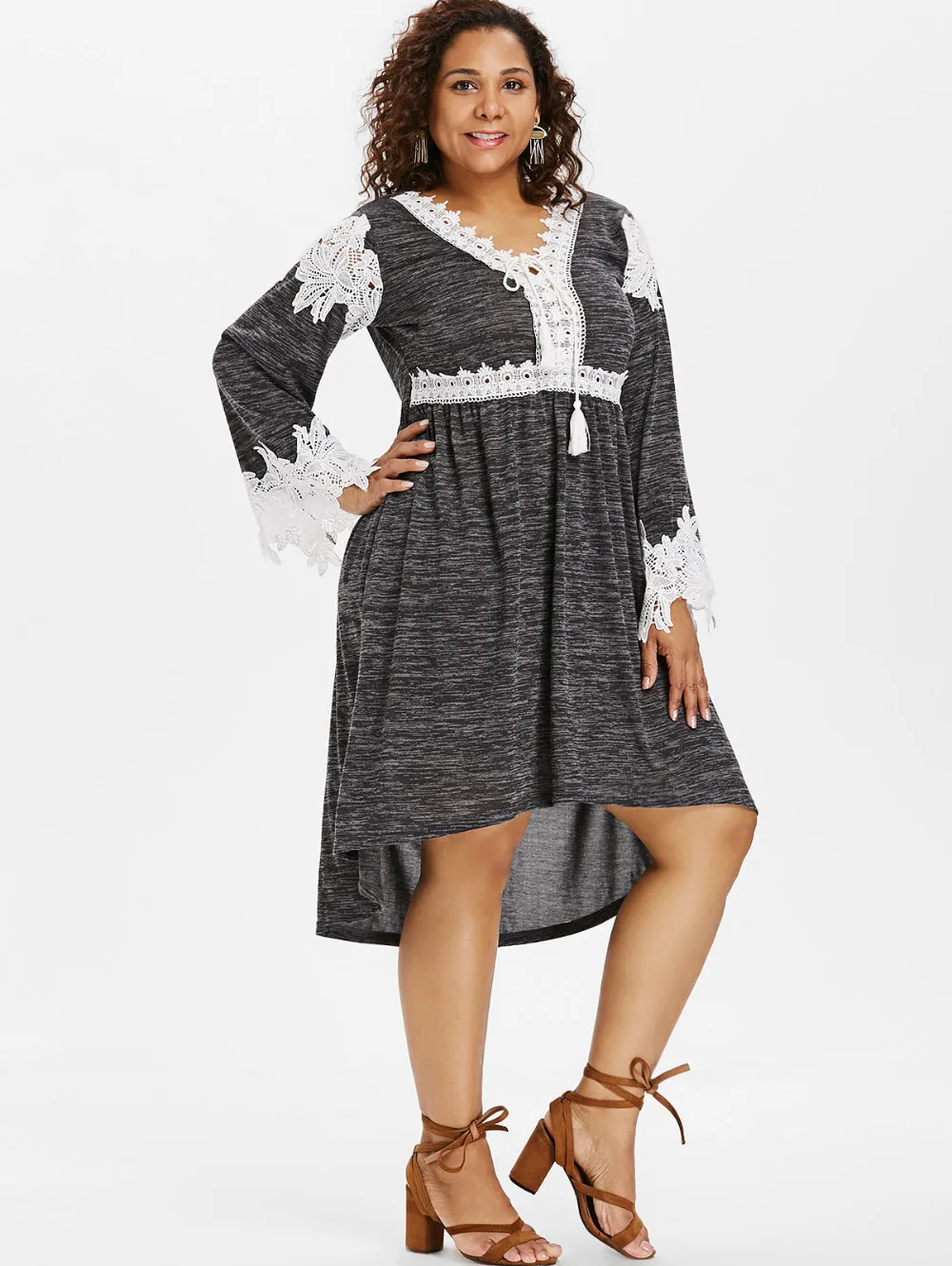 ROSE GAL Осень Женщины Высокий Низкий Подол Платье Партия Хэллоуин Одежда С Длинным