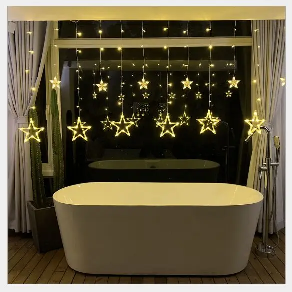 Battery USB Style 2.5M Led Star String Lights Christmas Wedding Home Party Birthday Decoration Fairy Curtain Lamp | Лампы и освещение