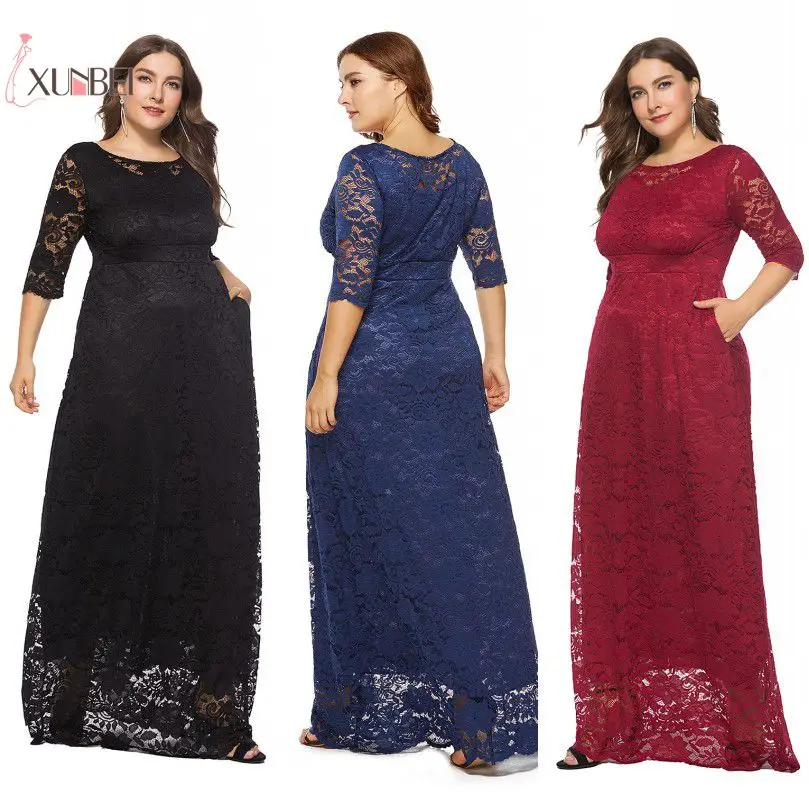 Vestido de madrinha юбка Русалка больших размеров черные темно синие кружевные платья для
