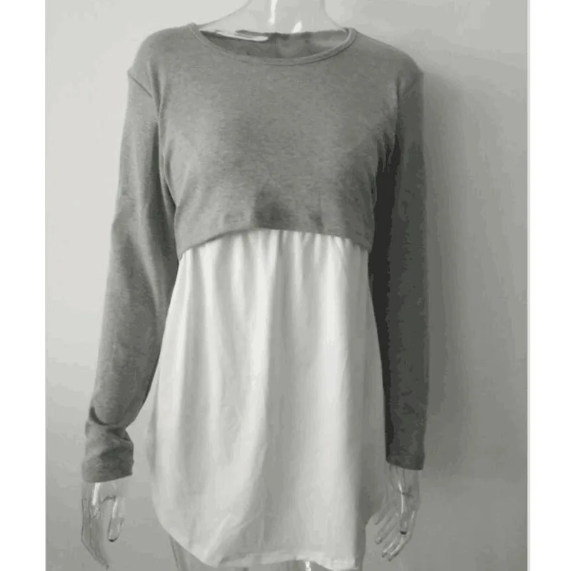 Футболка с длинным рукавом для кормления Одежда беременных | Мать и ребенок