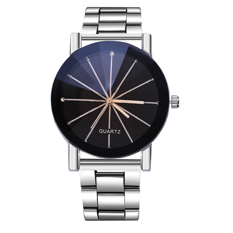 Мужские наручные часы простые кварцевые из нержавеющей стали уникальный дизайн