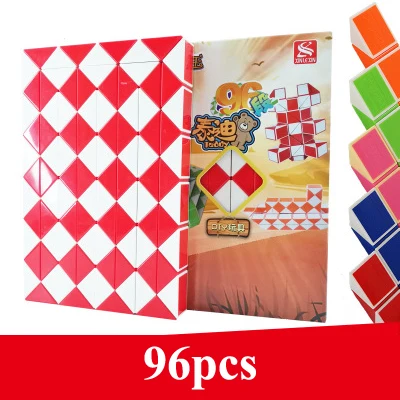 96 Segment Волшебная змейка, детские развивающие игрушки, Магический кубик, 24/36/48/60/72/192/240 сегмент DIY головоломки игрушки творческие подарки для детей игрушки - Цвет: 96 Segment