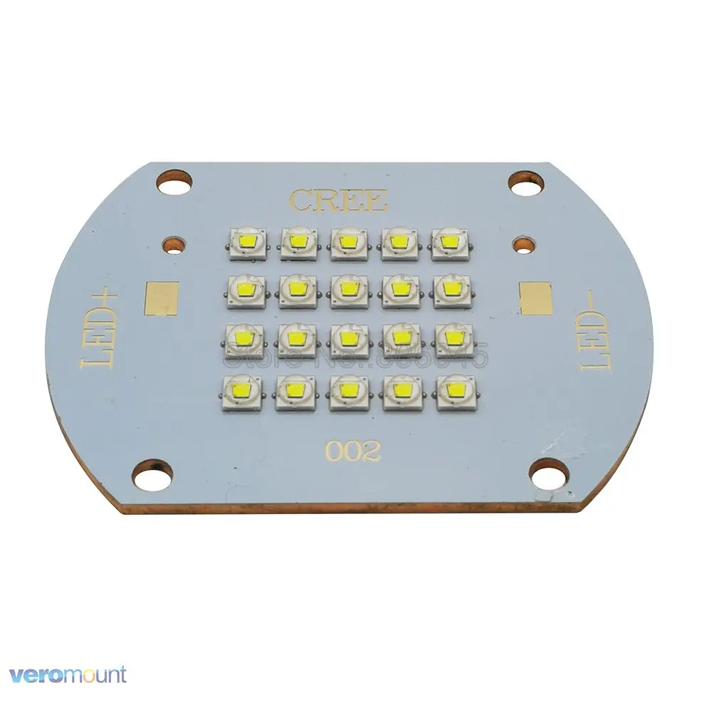 60 Вт Cree XLamp XP E2 XPE2 20 светодиодов холодный белый свет 6000K 6500K Φ мА многокристальный