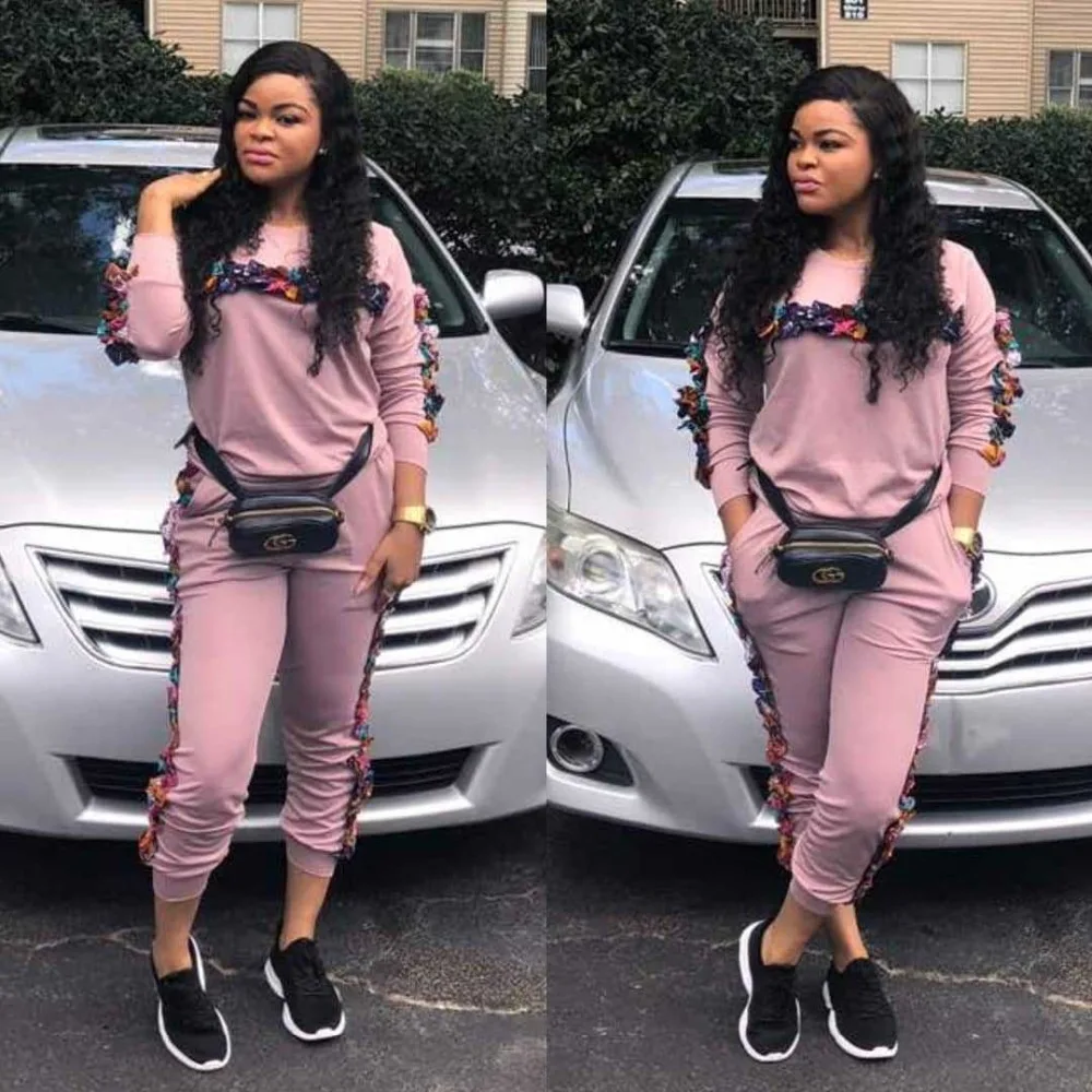 Женский топ с кисточками и круглым вырезом разноцветный костюм со штанами новый