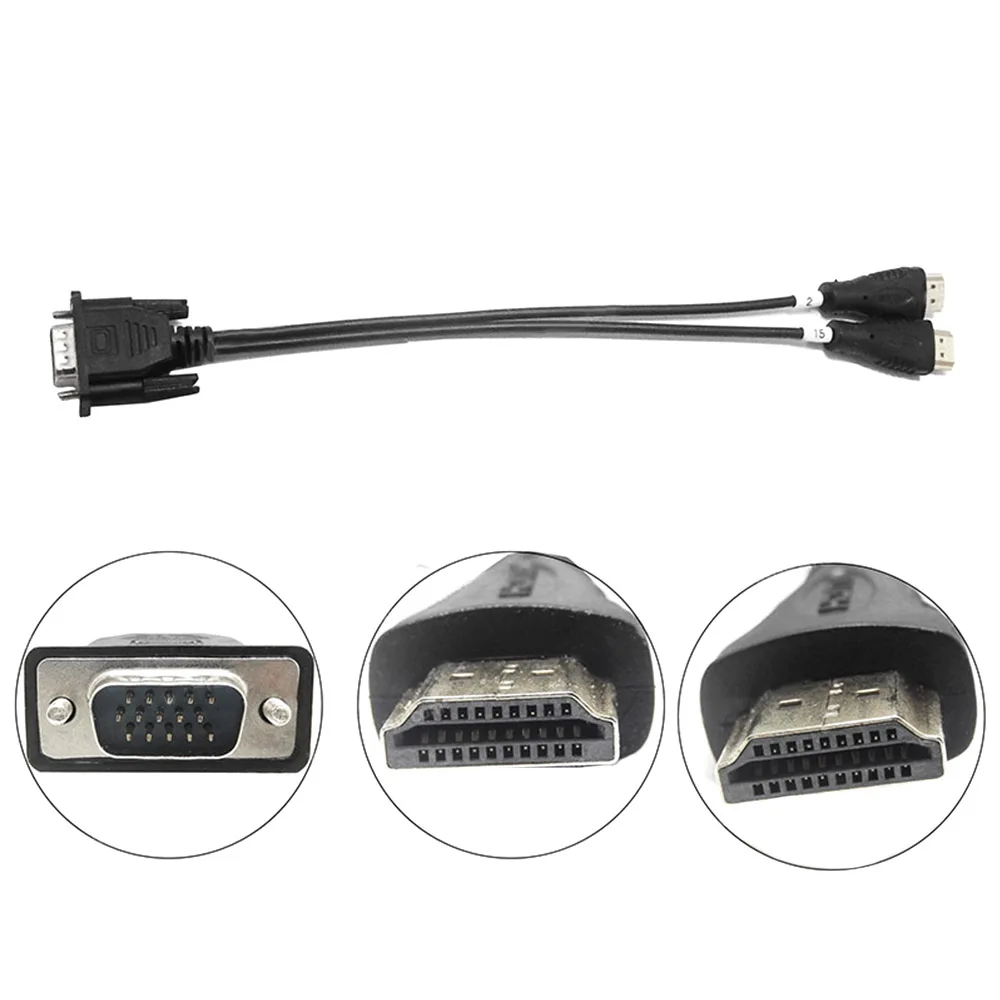 2 в 1 светодиодный кабель для чтения и записи данных с VGA на HDMI ЖК дисплей RT809F RT809H