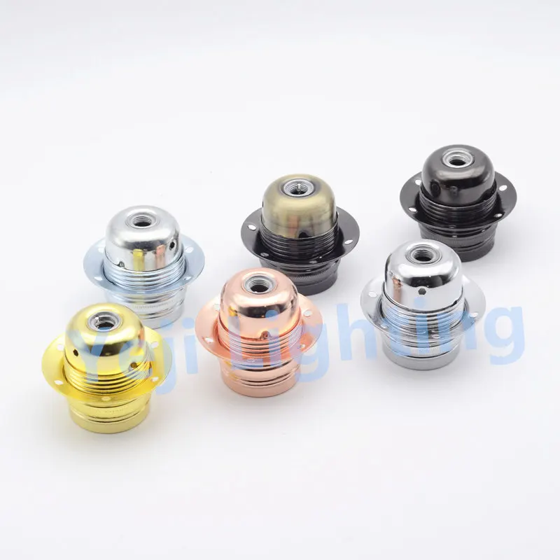 Керамический патрон для лампы E27 с алюминиевой крышкой основание резьбой