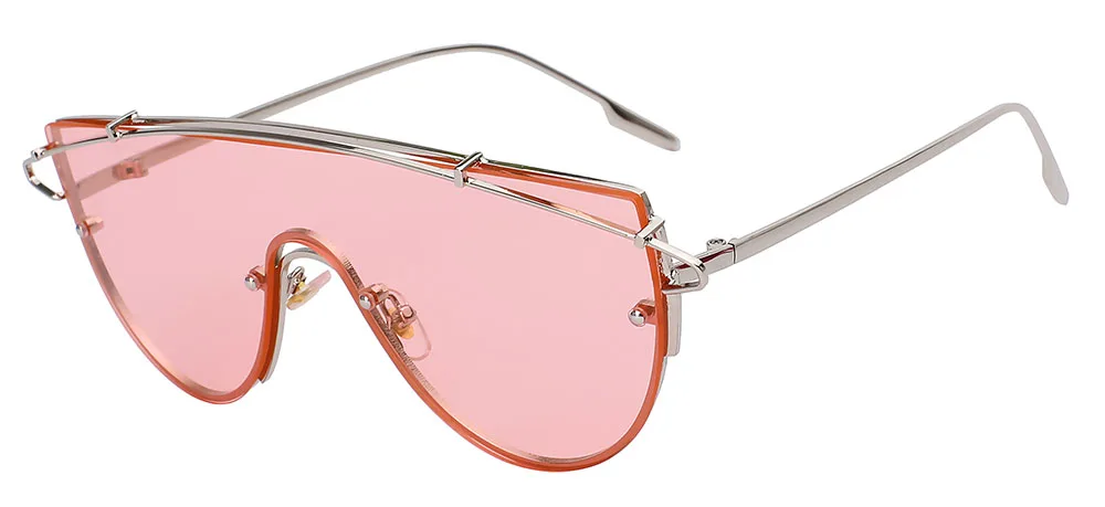 Silver w sea pink XIU крупные женские солнцезащитные очки Брендовые дизайнерские модные винтажные Ретро очки летний стиль женские солнцезащитные очки UV400 - Цвет линз: Silver w sea pink
