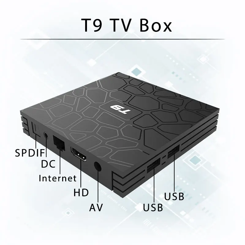 T9 Android 8 1 Смарт ТВ бокс Rockchip RK3328 Четырехъядерный 4 ГБ 32 4K медиаплеер 2 4G WIFI BT4.1 со
