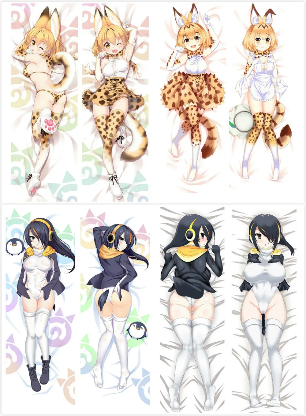 Kemono Furenzu Горячая Аниме Kemono друзья персонажи Serval Beast ухо Niang yue yin тело наволочка Подушка «Dakimakura» чехол
