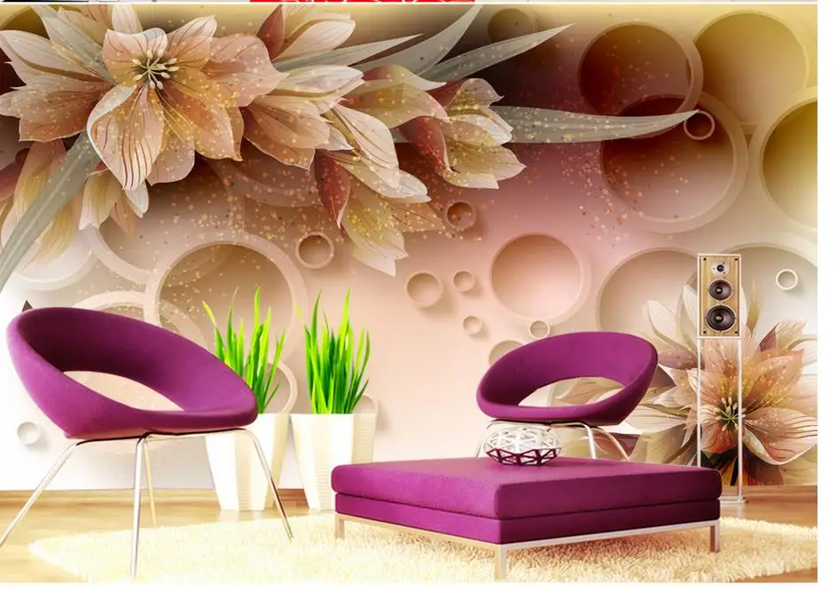 

3d wallpaper flower 3d murals wallpaper for living room stereoscopic 3d wallpaper Home Decoration