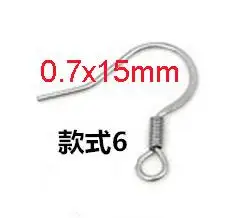 6 50pcs Hypoallergenic Surgical Stainless Steel Multi Design Blank Earring Wire Fish Hooks for DIY Earring Jewelry Making Findings - Цвет: 6