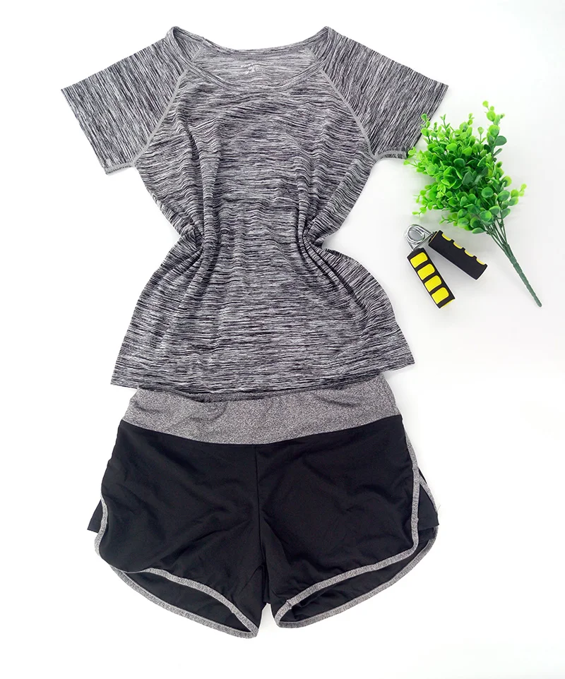 Для женщин Sportwear Фитнес бег трусцой комплект тренажерный зал йоги топы