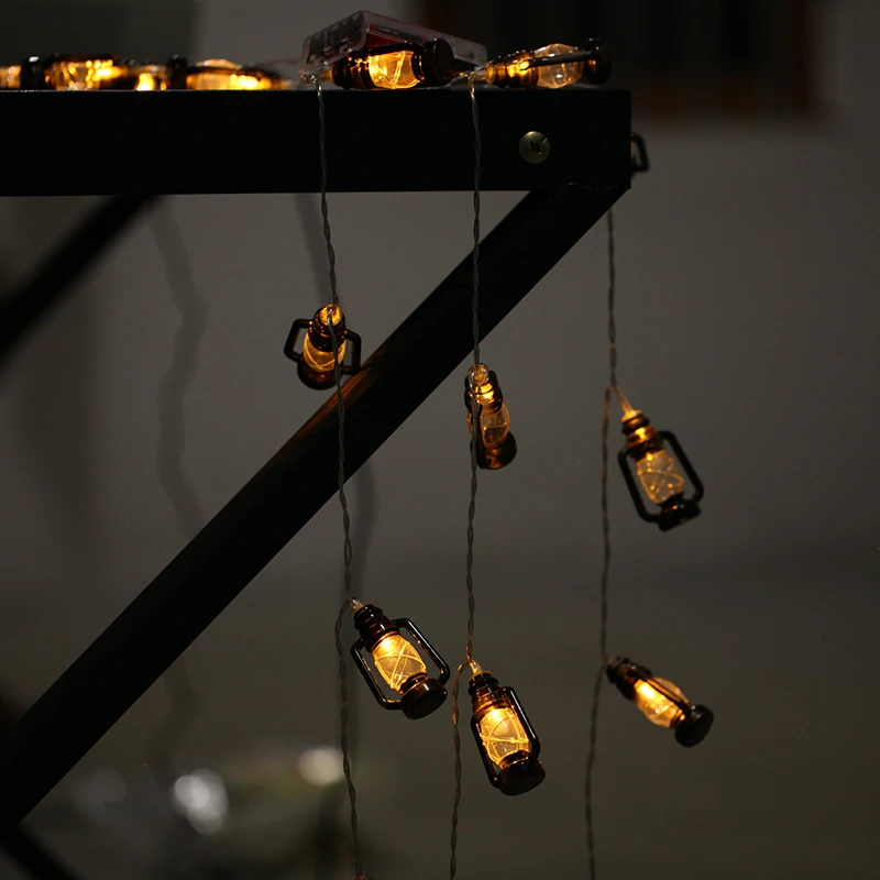 Ретро фонарь светодиодный светильник s 1 м/2 м на батарейках детский Праздничный