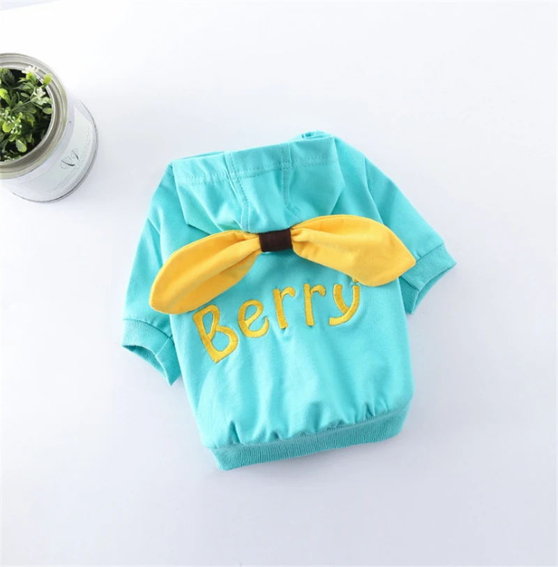 Apple Berry Mango Jackets Leisure Yorkie Bow Ties Hoodies Coats Pet Clothing Dog Clothes for Dogs Spring | Дом и сад