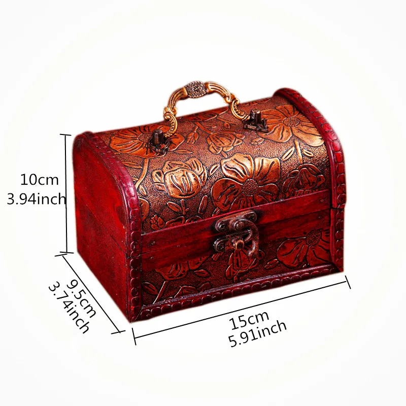 ASFULL Шикарный чехол держатель Деревянный пиратский ящик для хранения ювелирных