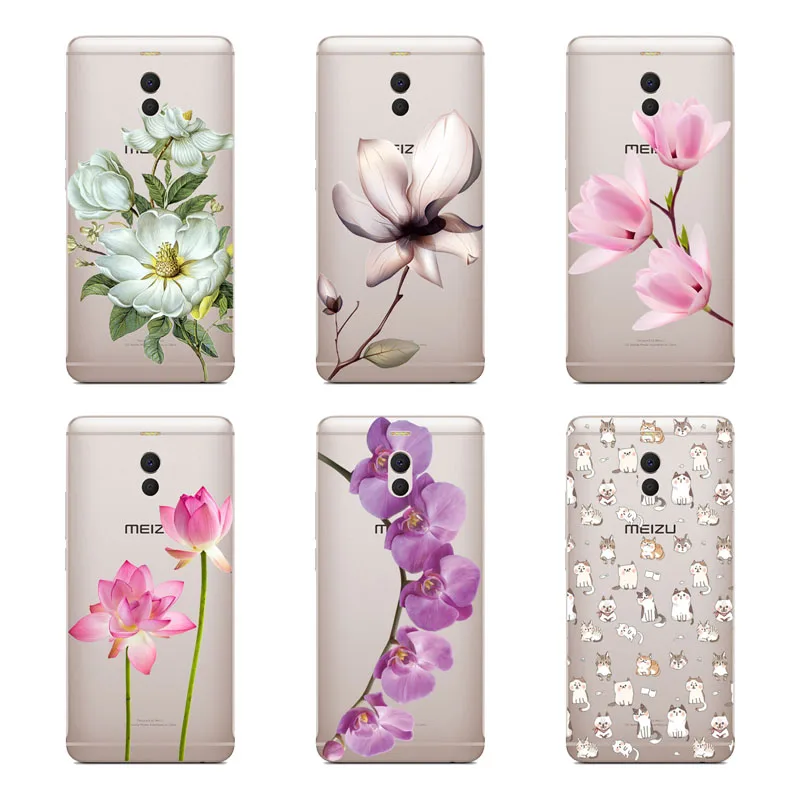 Soft TPU for meizu m3 m5 m6 note m6s Case flower Cover m5s mini m5c Phone protect cases shell |