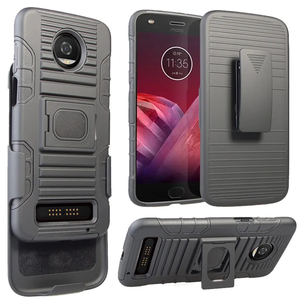 Жесткий чехол для Motorola Moto Z3 Play Прочный Гибридный на магнитной застежке с кольцом